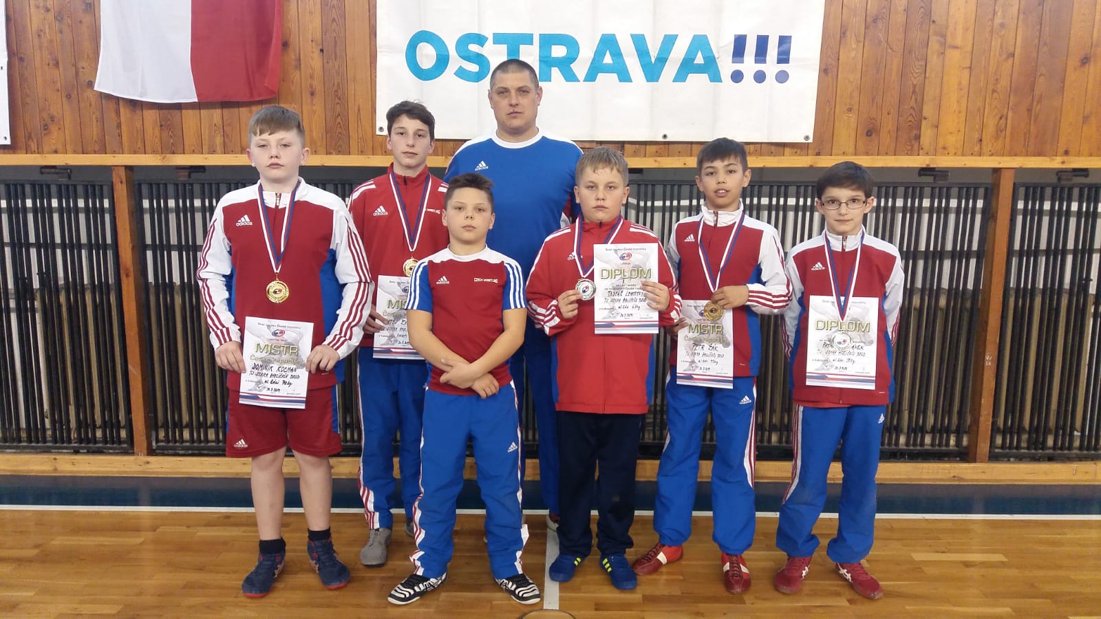 V sobotu 30.března se konalo ve Vítkovicích Mistrovství České republiky v zápase volný styl mladších žáků 